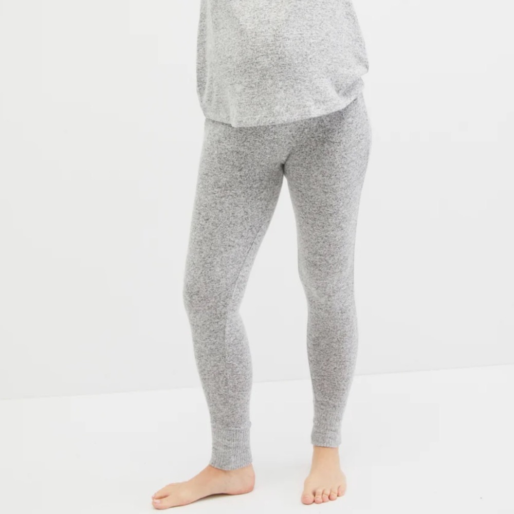 Cuffed Hacci Maternity Sleep Pants - Picture 6 of 10